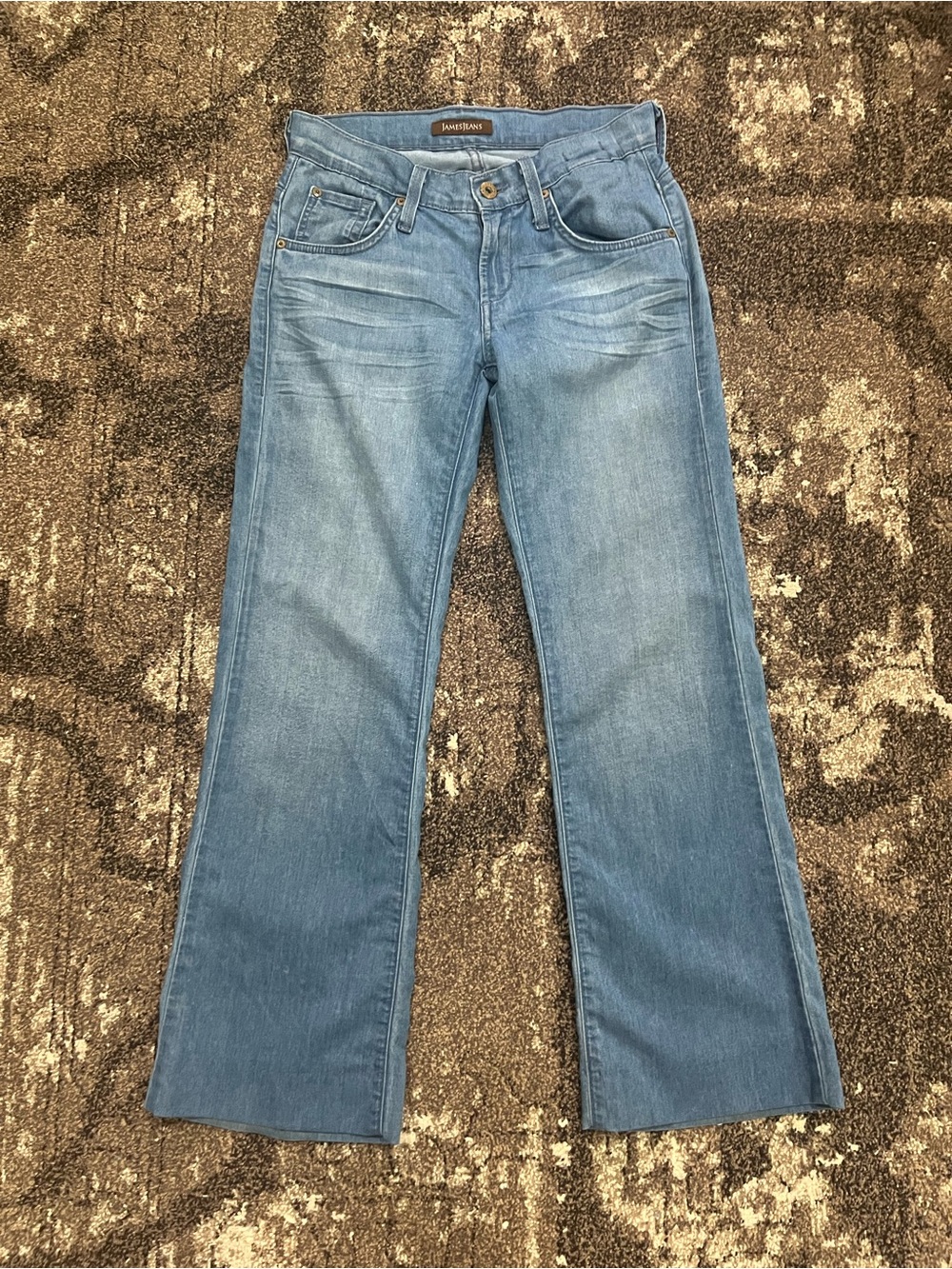 James Jeans Dark Wash Flare Jeans — Women's Blue Wide Leg